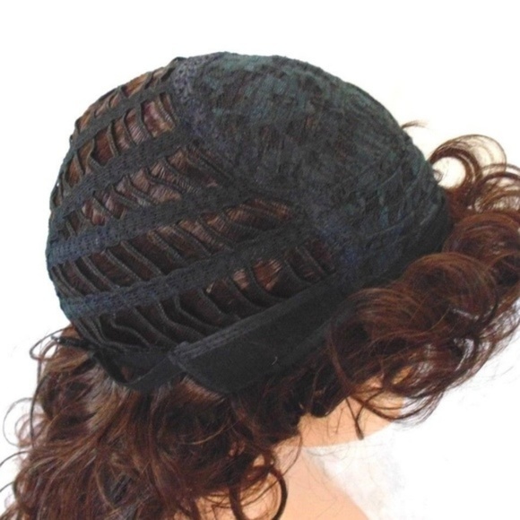New Shoulder Length Curly Dark Brown/Burgundy Wig main image 10